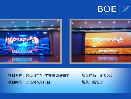 昌都通山縣**小學報告廳BTQ025安裝調試完畢