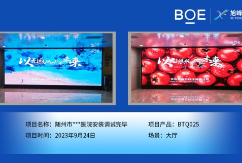 湖北隨州市**醫院大廳BTQ025安裝調試完畢