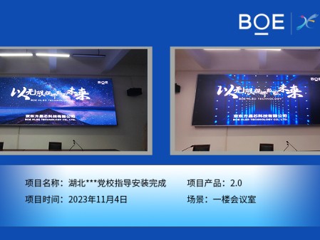 昌都湖北**黨校1樓會議室P2.0指導安裝完畢