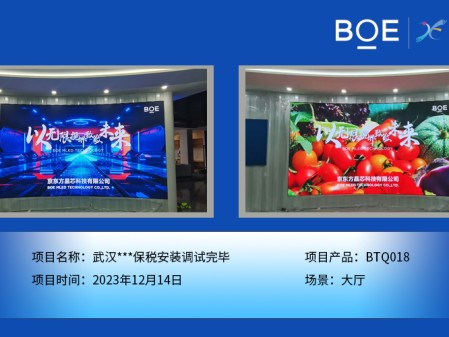 昌都武漢***保稅區大廳BTQ018安裝調試完畢