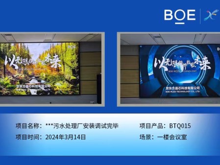 昌都**污水處理廠一樓會(huì)議室BTQ015安裝調(diào)試完畢