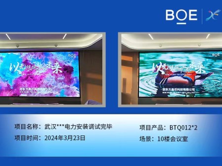 昌都武漢**電力10樓會(huì)議室2塊BTQ012安裝調(diào)試完畢