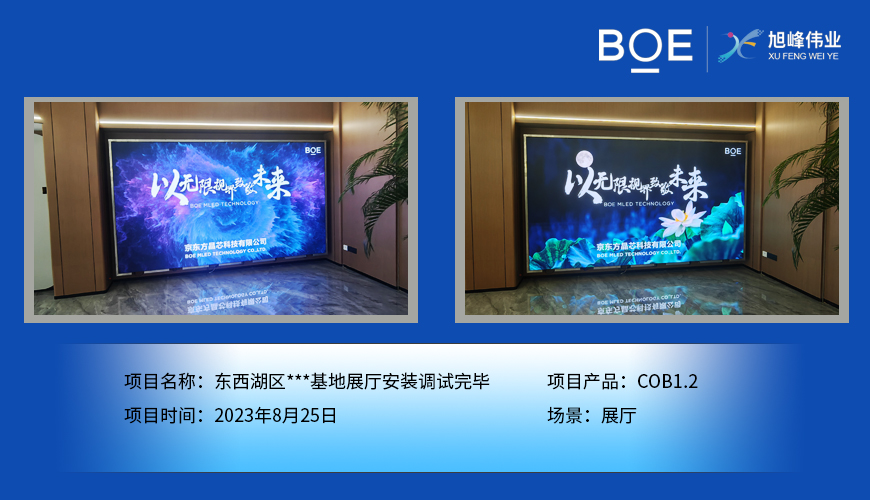 昌都東西湖區(qū)***基地展廳COB1.2安裝調(diào)試完畢