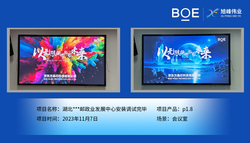 昌都湖北**郵政業發展中心會議室P1.8安裝調試完畢