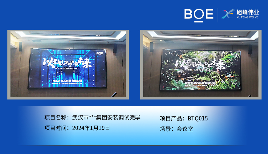 聊城武漢市**集團(tuán)會(huì)議室BTQ015安裝調(diào)試完畢