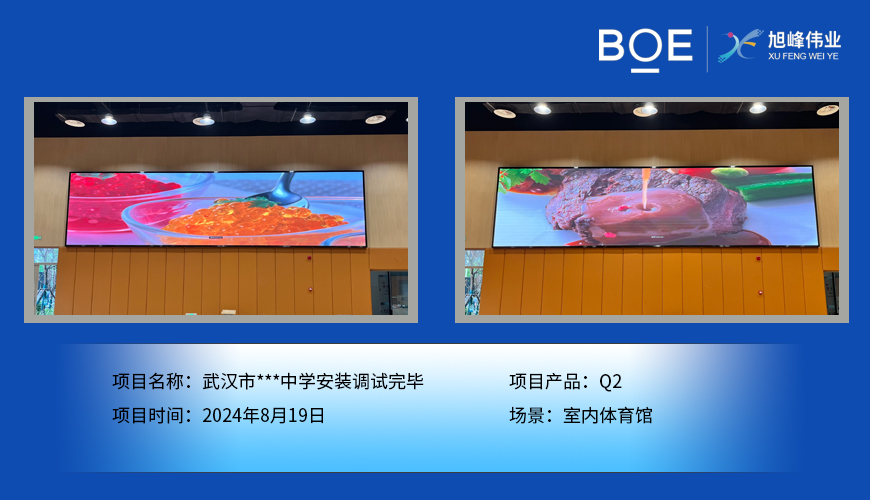 常德武漢市***中學安裝調試完畢